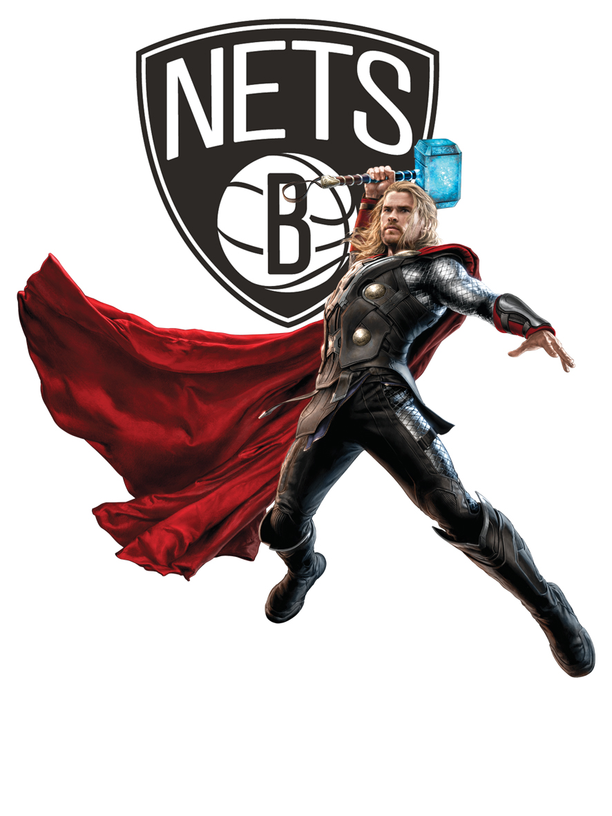 Brooklyn Nets Thor Logo vinyl decal